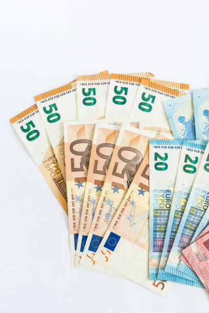 istock Euro money banknotes stacked close up 1262796288