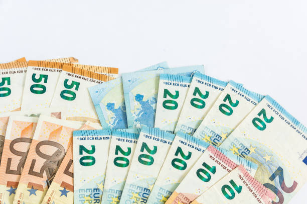 istock Euro money banknotes stacked close up 1262796303