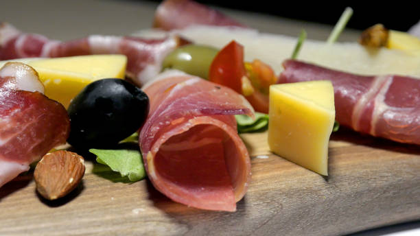 istock Finely chopped smoked meat arranged on a plate 1262813714