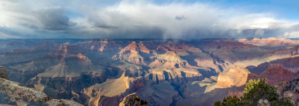 istock view to grand canyon in sunset with fog 1262820004