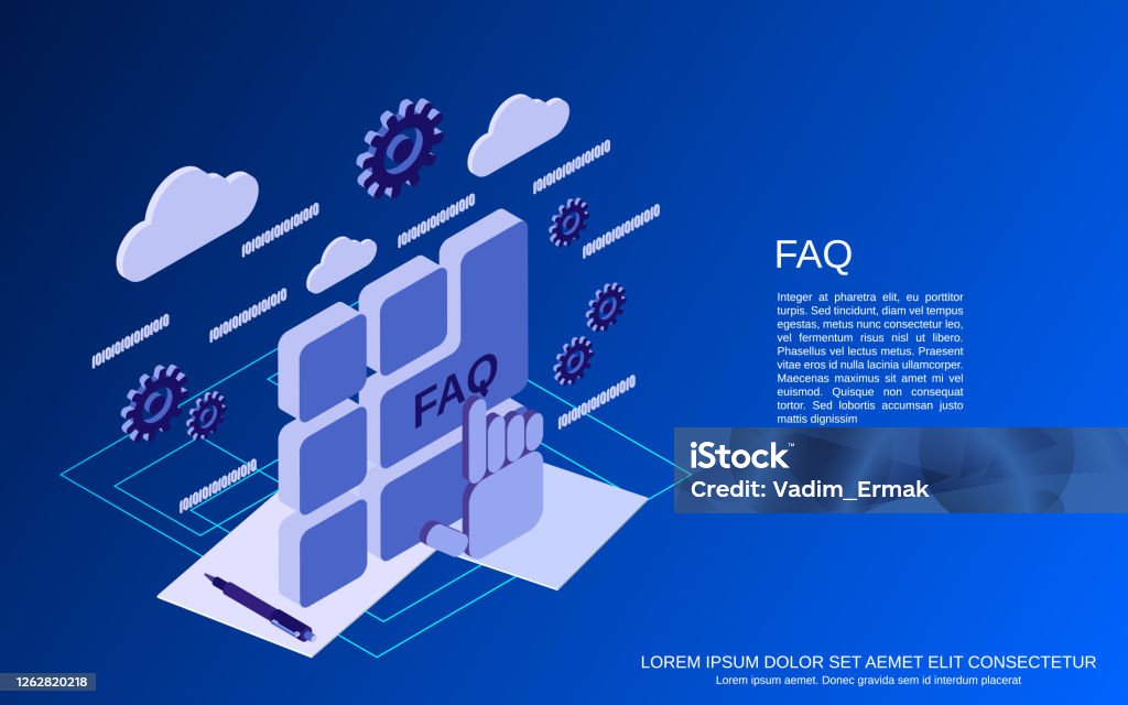 Faq Type Visual Faq Vector Concept Illustration Stock Illustration - Download Image Now ...