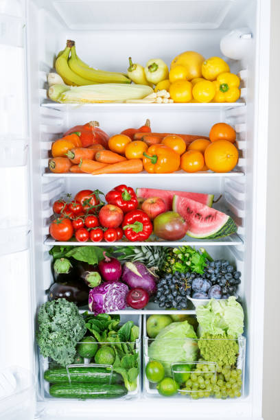 istock Colorful vibrant fresh vegetables in refrigerator 1262822781