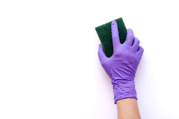 istock Closeup hand with glove 1262825220