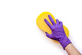 Closeup hand with glove