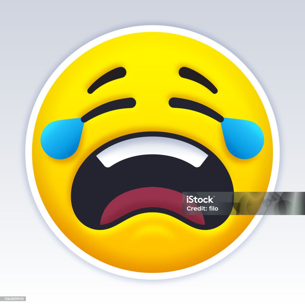Crying Sad Person Emoji Emoticon Face Stock Illustration ...