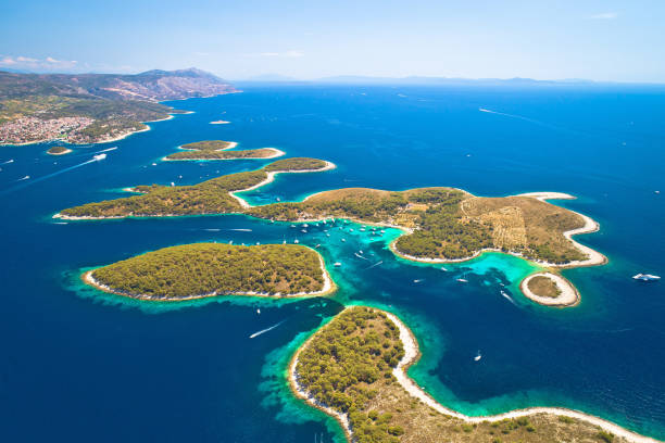 istock Pakleni otoci yachting destination arcipelago aerial view 1262835580
