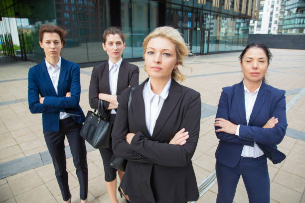 istock Serious confident female professional team 1262838772