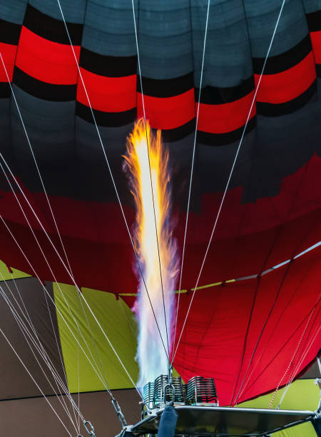 istock Fire In Hot Air Balloon burner unit gasifies 1262849281