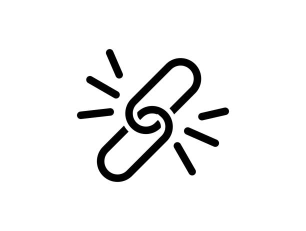link und bonding icon design - kettenglied stock-grafiken, -clipart, -cartoons und -symbole