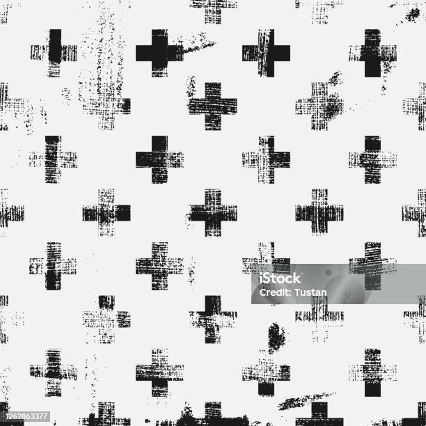 Abstract Red Cross Pattern Textured Abstract Pattern With Elements Of Cross Stock Illustration ...