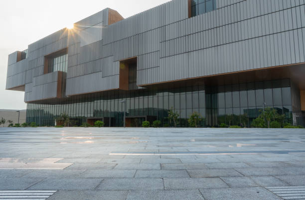 istock empty square and modern architecture in the city 1262869695