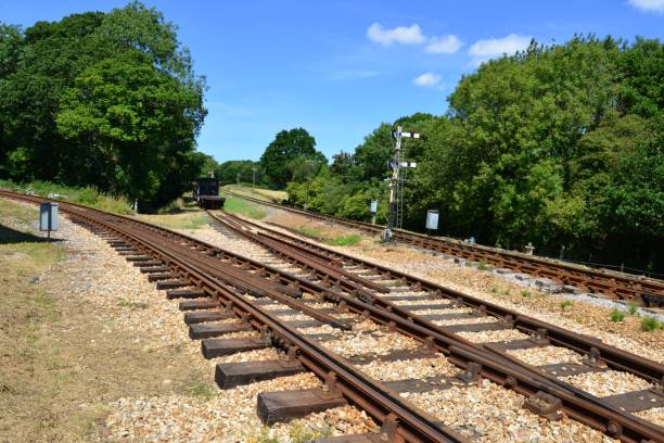 istock Railway tracks at the Isle of Wight. 1262870881