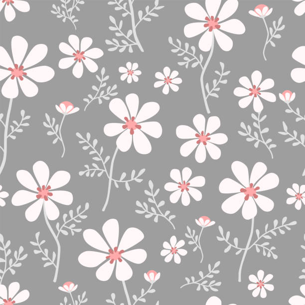 Seamless Floral Pattern From Chamomile Cute Simple Design For Wallpaper Fabric Textile Wrapping Paper Stock Illustration - Download Image Now - iStock Seamless Floral Pattern From Chamomile Cute Simple Design For Wallpaper Fabric Textile Wrapping Paper Stock Illustration - Download Image Now - iStock