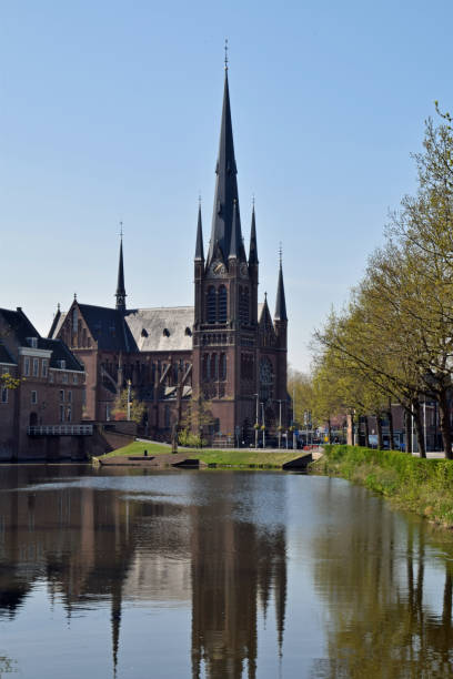 istock curch in Woerden city 1262883612