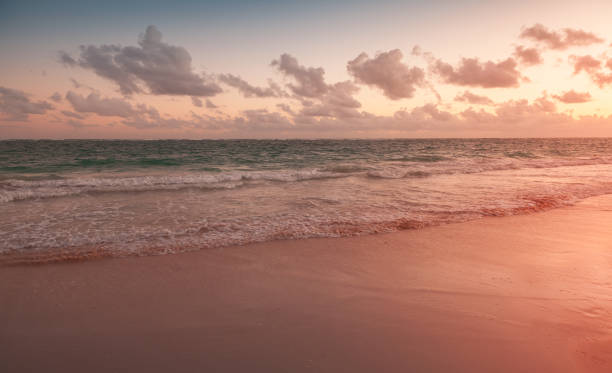 istock Empty beach at sunrise. Dominican Republic 1262888487