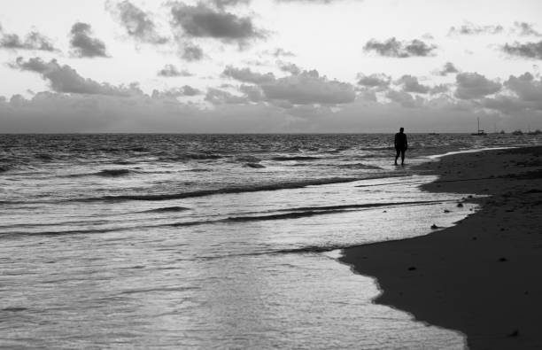 istock Atlantic ocean coast. Black and white landscape 1262888513