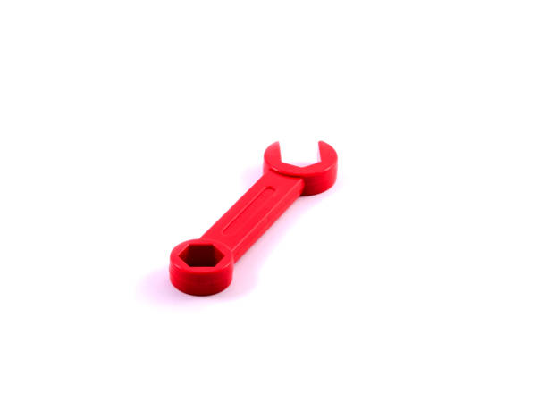 istock Children's tools on a white background. red wrench. 1262889712