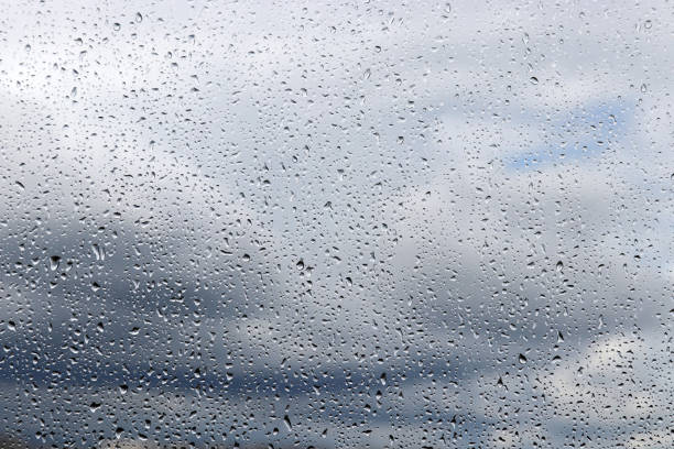 Beautiful water drops, rainy weather