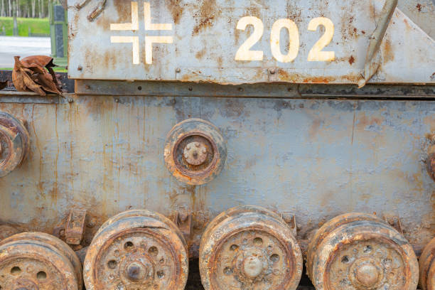 istock Rusty burned out Nazi tank from the WWII era 1262901352