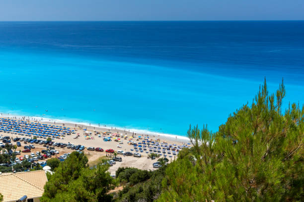 istock Panoramic view of Kathisma beach , Lefkada, Greece 1262901618
