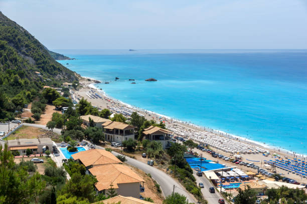 istock Panoramic view of Kathisma beach , Lefkada, Greece 1262901823