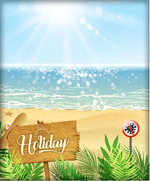 Vector illustration of nature coastline