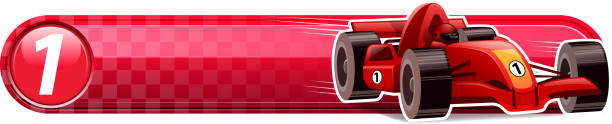 ilustraciones, imágenes clip art, dibujos animados e iconos de stock de estandarte de velocidad - carreras de stock car