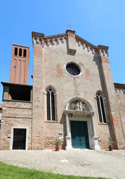istock Front of Saint ELENA Church in Venice in Italy 1262912607