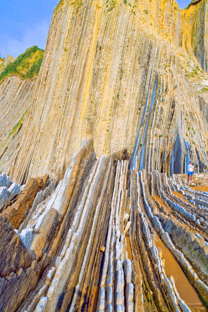 istock Steeply-tilted Layers of Flysch, Basque Coast UNESCO Global Geopark, Spain 1262919418