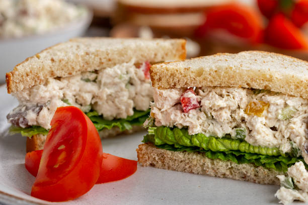 istock Chicken Salad Sandwich on Whole Wheat Bread 1262943359