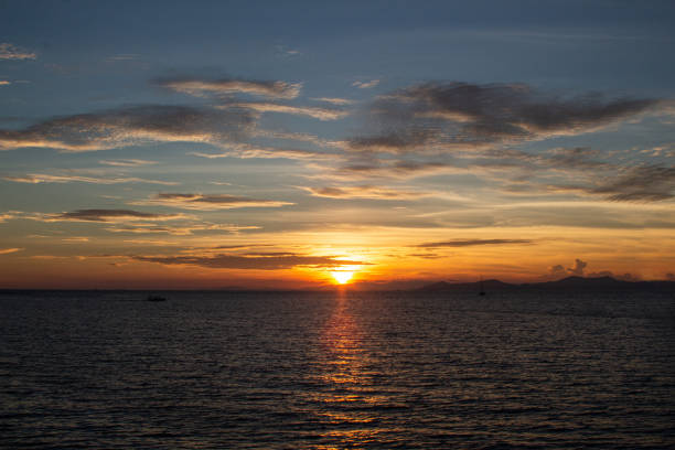 istock Beautiful cloudscape over the sea, sunset shot 1262956055