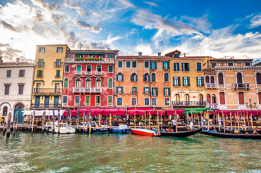 Grand canal on sunny day in Venice, Italy