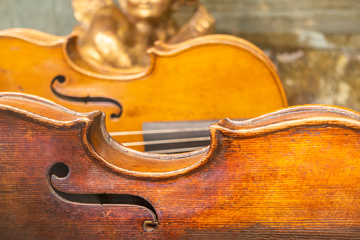 Classical Violin, Viola, close-up