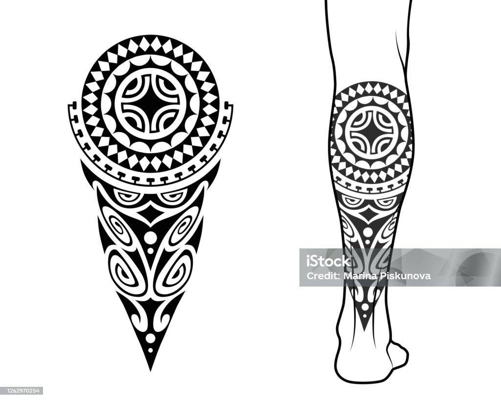 Mẫu Hình Xăm Theo Phong Cách Bộ Lạc Maori Phù Hợp Với Một Chân ...