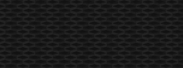 wzór tekstury tła z włókna węglowego, abstrakcyjna czarna tapeta kolorowa bezszwowa ilustracja wektorowa grafika projekt nowoczesny styl futurystyczny - seamless tile audio stock illustrations