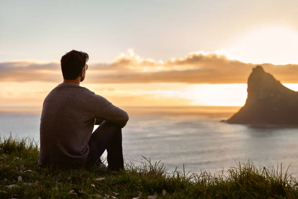 734 Sad Man Sitting In Sunset Stock Photos, Pictures & Royalty-Free Images - iStock