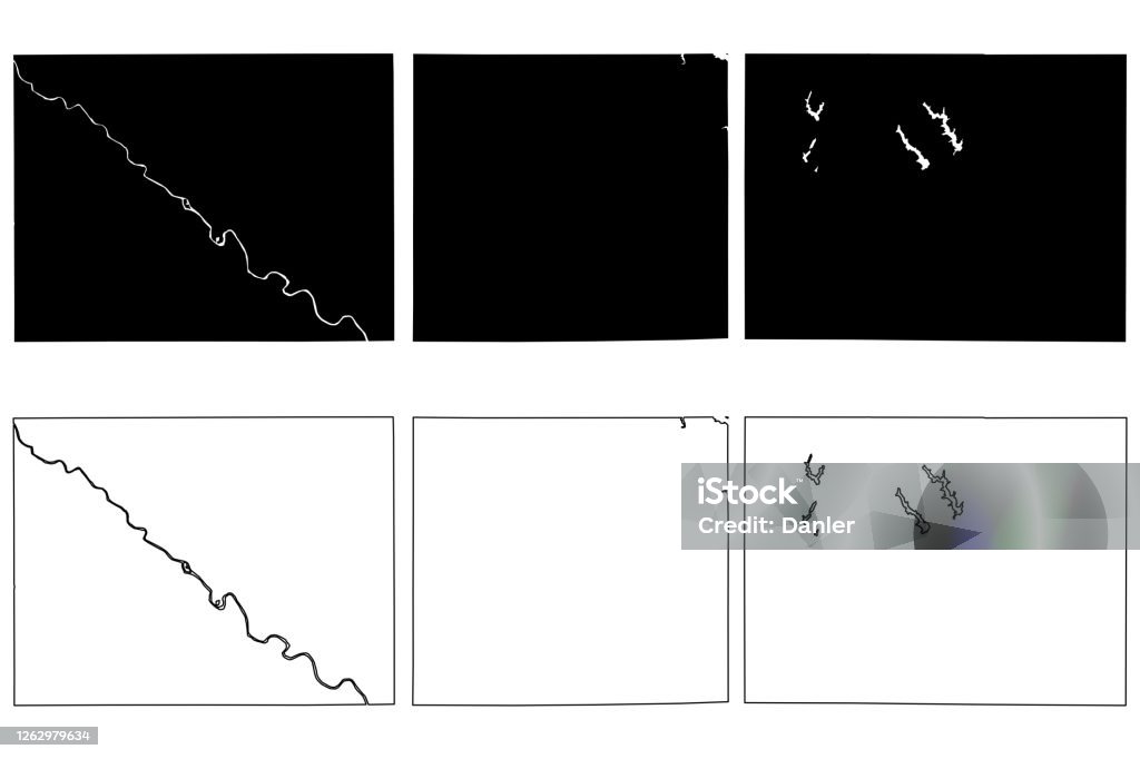 Ilustración de Ilustración Vectorial De Mapa De Union Wapello Y Wayne