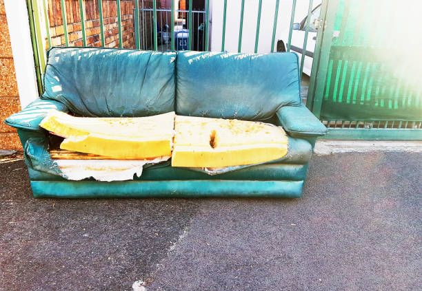 istock Wreckage of a sofa left on the street 1262984505