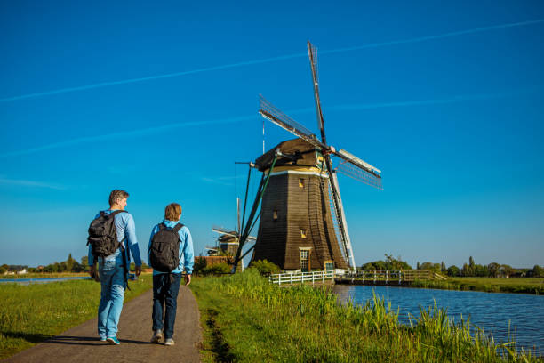 istock A Dutch father and schoolboy at a traditional windmill 1262987396