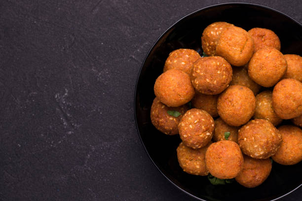 Falafel is a Middle Eastern vegan dish.