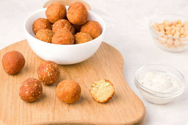 istock Middle eastern food concept. Falafel Vegan Fried Chickpea Balls 1262987742