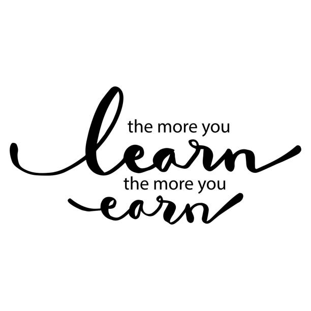 istock The more you learn the more you earn. Inspiring  Motivation Quote. 1262990845
