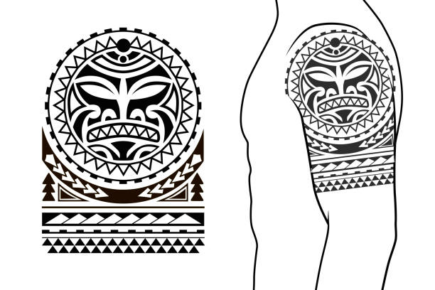Maori Tribal Style Tattoo Pattern Fit For A Shoulder Arm Stock Illustration  - Download Image Now - iStock