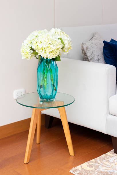 istock Hydrangea flower arrangement in a nice living room 1262994925