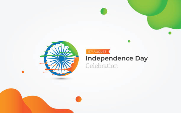 Indian Independence Day Celebration Greeting Background 15th August Indian Independence Day Celebration Greeting Background Design Template government designs stock illustrations