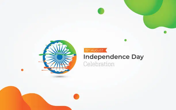 Vector illustration of Indian Independence Day Celebration Greeting Background