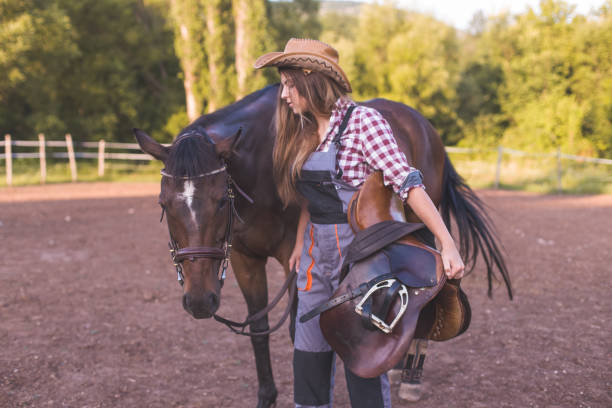 istock Young girl and her horse 1262999806
