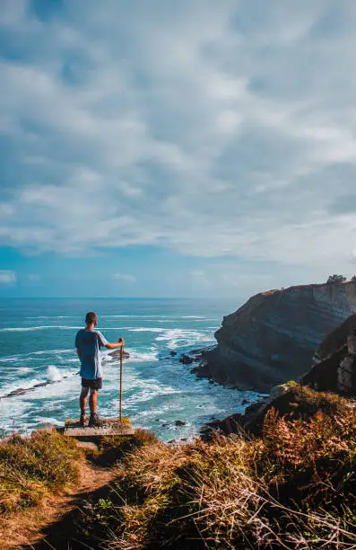 Photo of Backpacker doing the 'Camino de Santiago'.