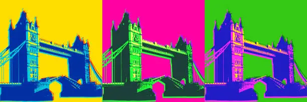 Vector illustration of Tower Bridge in London