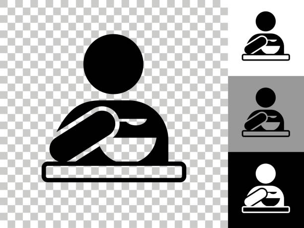 питание значок на шахматной доске прозрачный фон - есть stock illustrations